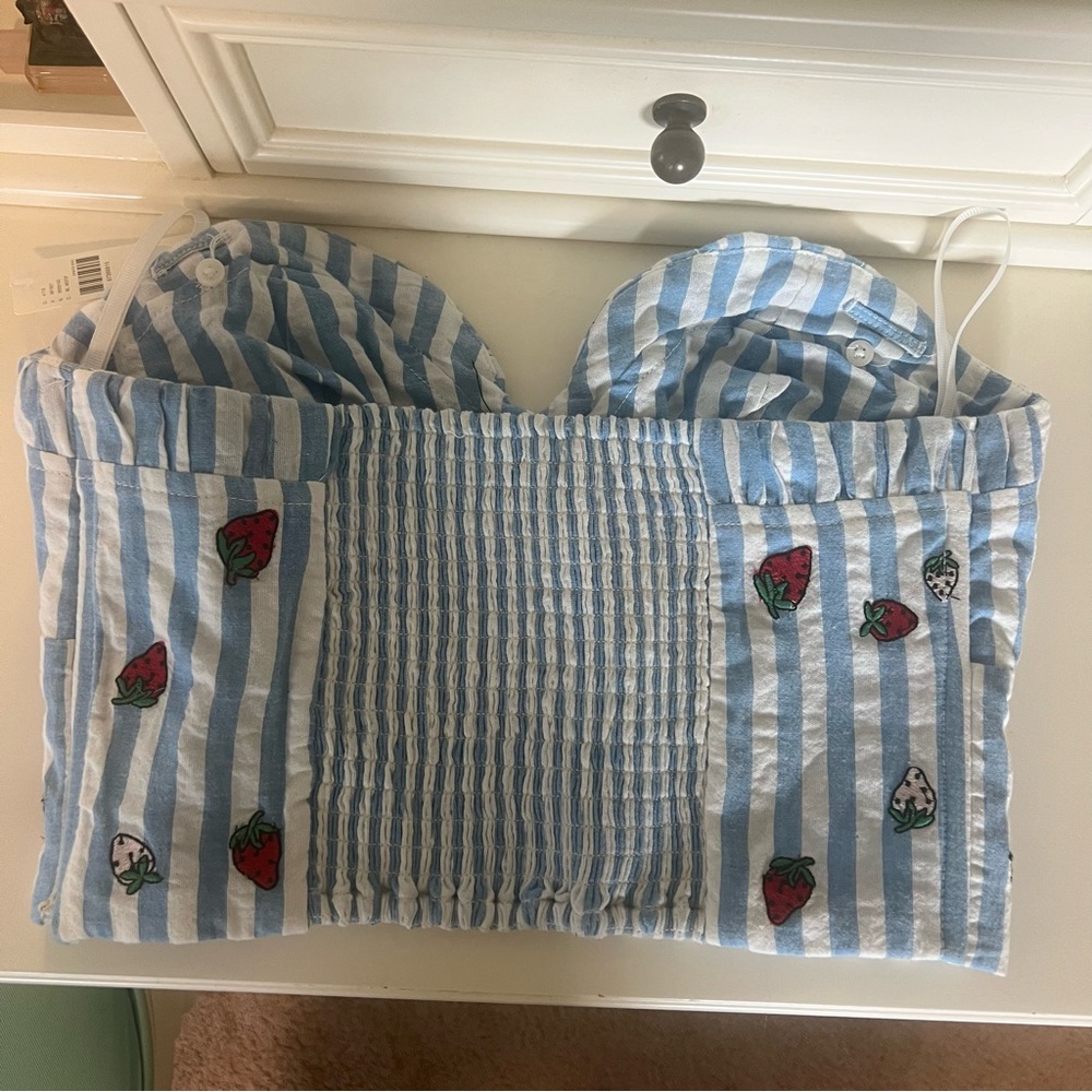 Anthropologie striped strawberry top - Picture 2 of 3